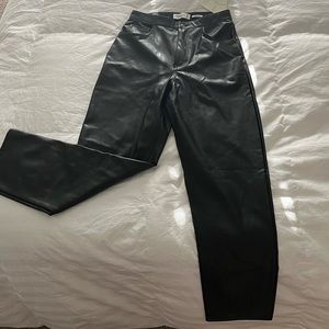 Black Abercombie Leather Pants